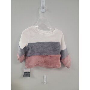 Striped Fleece Baby Sweater 6-9 months